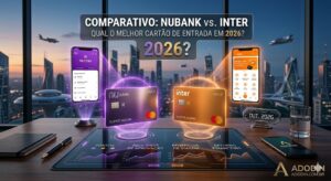 Comparativo: Nubank vs. Inter – Qual o Melhor Cartão de Entrada em 2026?